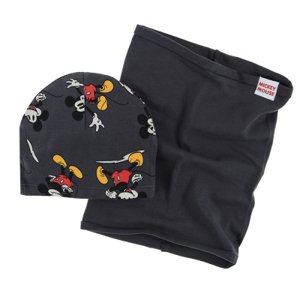 Set čepičky a šátku Mickey Mouse- černý - 40_42 MIX