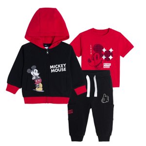 Chlapecký set Mickey Mouse- černá, červená - 74 MIX