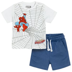 Set trička s krátkým rukávem a šortek Spiderman- bílá, modrá - 62 MIX