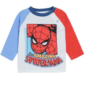 Tričko s dlouhým rukávem Spiderman- bílé - 68 WHITE