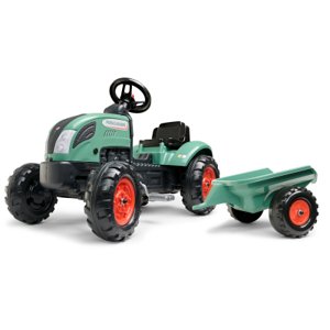 Traktor šlapací farmářský tmavě zelený Vintage