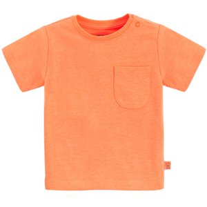 Jednobarevné tričko s krátkým rukávem -korálové - 62 FLUO CORAL
