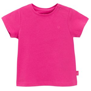 Jednobarevné tričko s krátkým rukávem -tmavě růžové - 62 FUCHSIA
