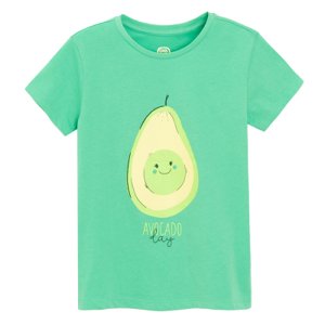 Tričko s krátkým rukávem s avokádem -zelené - 98 GREEN
