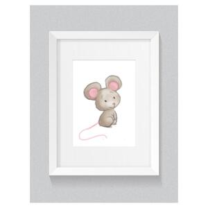 Dětský plakát s malovanou myškou, PP215 A4