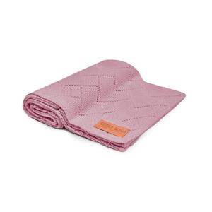 100% bambuová pletená deka v růžové barvě, QM KOC-OTUL-SERC-VINR SKL1 80x80 cm