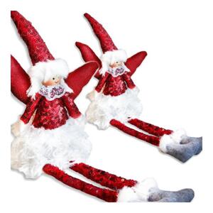 Červený vánoční anděl s visícími nohama, ASN02CZE