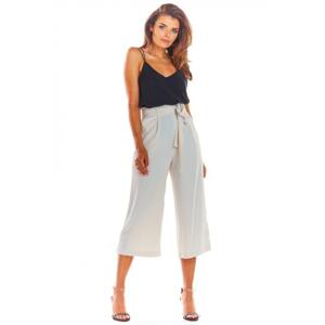 Dámské módní kalhoty na léto v béžové barvě, A297 36