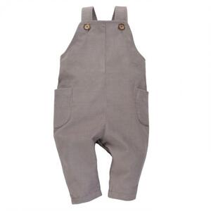 Bavlněné dětské manšestrové kalhoty na šle šedé barvy, PIN260 Dreamer 74