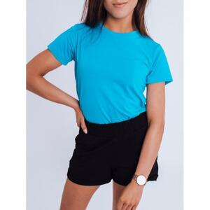 Dámské klasické tričko s krátkým rukávem v světle modré barvě, ry1737-XL XL