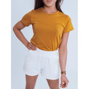 Klasické dámské tričko khaki barvy s krátkým rukávem, ry1738-XXL XXL