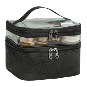 Cestovní kosmetická taška v černé barvě se vzorem, KS35WZ3