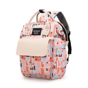 Růžový batoh na kočárek pro maminky a tatínky, PLM17WZ3