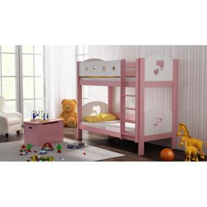 Patrová dětská postel - 190x90 cm, MW172 FINEZJA (SERCA) Bílá S funkcí spaní (bez matrace) Dodatečná odnímatelná bariéra