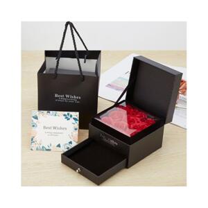 Černá valentýnská krabička na šperky, PDOZ16CZ