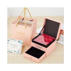 Valentýnská růžová krabička na šperky, PDOZ16R