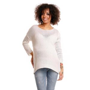 Těhotenský oversize svetr v bílé barvě, PKB603 30045C UNI