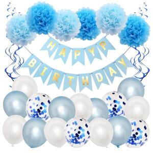 Narozeninová sada balonů v modré barvě, BLN10