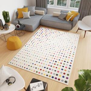 Krémový koberec s barevnými tečkami, TAP__1982A BRISTOL-120x170 120x170cm