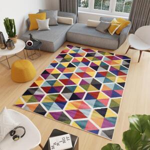 Barevný koberec s geometrickým vzorem, TAP__1982A BRISTOL-140x200 140x200cm