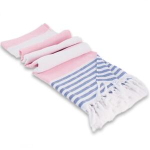 Bavlněný ručník v růžovo-bílé barvě - 100x180 cm, REC50WZ4