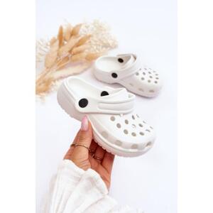 Bílé pantofle pro děti, PB7887/PP7888 WHITE__26153-31 31