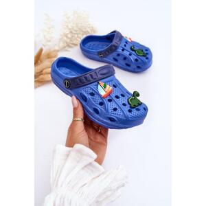 Chlapecké modré pantofle s ozdobou, 8084/8085/8086 ROYAL__26166-25 25