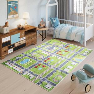 Moderní dětský koberec s motivem města, TAP__9731 PRINT EMMA-160x230 160x230cm