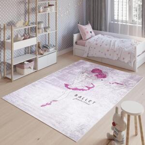 Růžový koberec ballet princess, TAP__9731 PRINT EMMA-120x170 120x170cm