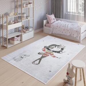 Dětský koberec s dívčím motivem, TAP__9731 PRINT EMMA-140x200 140x200cm
