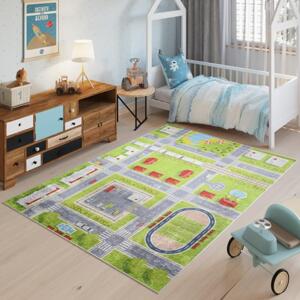 Dětský koberec s motivem města v létě, TAP__9731 PRINT EMMA-140x200 140x200cm