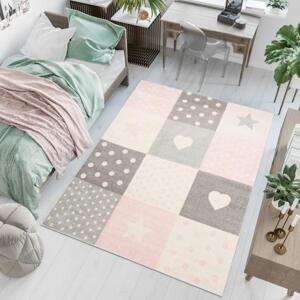 Růžový koberec se vzory, TAP__C573A LAZUR-240x330 240x330cm