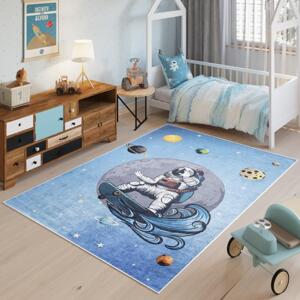 Modrý dětský koberec s kosmonautem, TAP__9731 PRINT EMMA-120x170 120x170cm