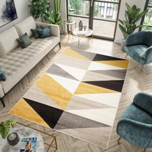 Moderní koberec s trojúhelníkovým vzorem, TAP__36321/37224 FIESTA-80x150 80x150cm