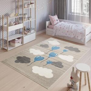 Béžový dětský koberec s balónky, TAP__36321/37224 FIESTA-160x230 160x230cm