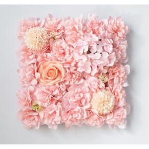 Květinový nástěnný panel v růžové barvě, WK01
