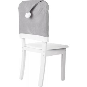 Šedý potah na židli v podobě Mikulášské čepice, KSN83