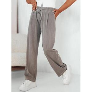 Šedé široké dámské kalhoty, uy2035-L/XL L/XL