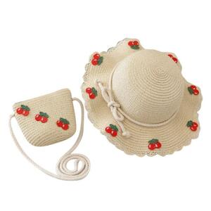 Sada dívčího klobouku a kabelky s třešněmi, CZ44