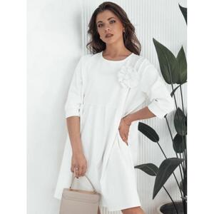 Volné dámské šaty bílé barvy, ey2462-UNI UNI