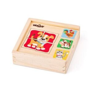 Minipuzzle - Zvířátka v dř. krabičce