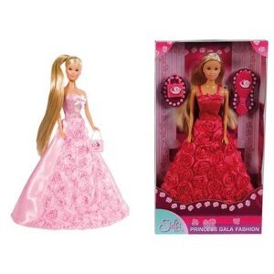 Panenka Steffi Gala Princess, 2 druhy varianta tmavě růžové šaty