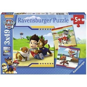 Ravensburger puzzle Tlapkova Patrola: Chlupatí hrdinové 3x49 dílků