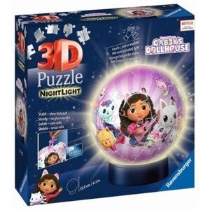 Ravensburger: Puzzle-Ball Gabby’s Dollhouse 72 dílků (noční edice)