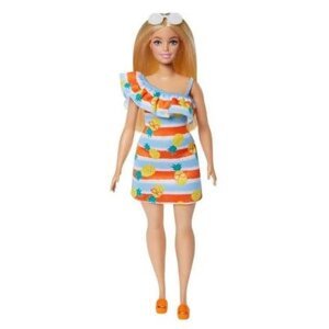 Barbie Love Ocean Panenka - pruhované šaty HLP92