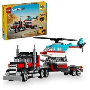 LEGO® Creator (31146) Náklaďák s plochou korbou a helikoptéra