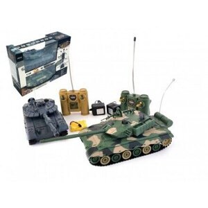 Tank RC 2ks 33cm+dobíjecí pack tanková bitva se zvukem se světlem