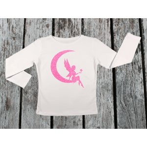 KIDSBEE Dívčí bavlněné tričko Fairy - bílé, vel. 98, vel. 98 (2-3r)
