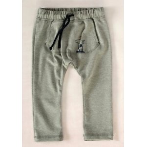 K-Baby Stylové dětské kalhoty, tepláky s klokankovou kapsou - šedé, vel. 62 (2-3m)
