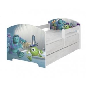 BabyBoo Dětská postel 140 x 70cm -  Monsters, vel. 140x70